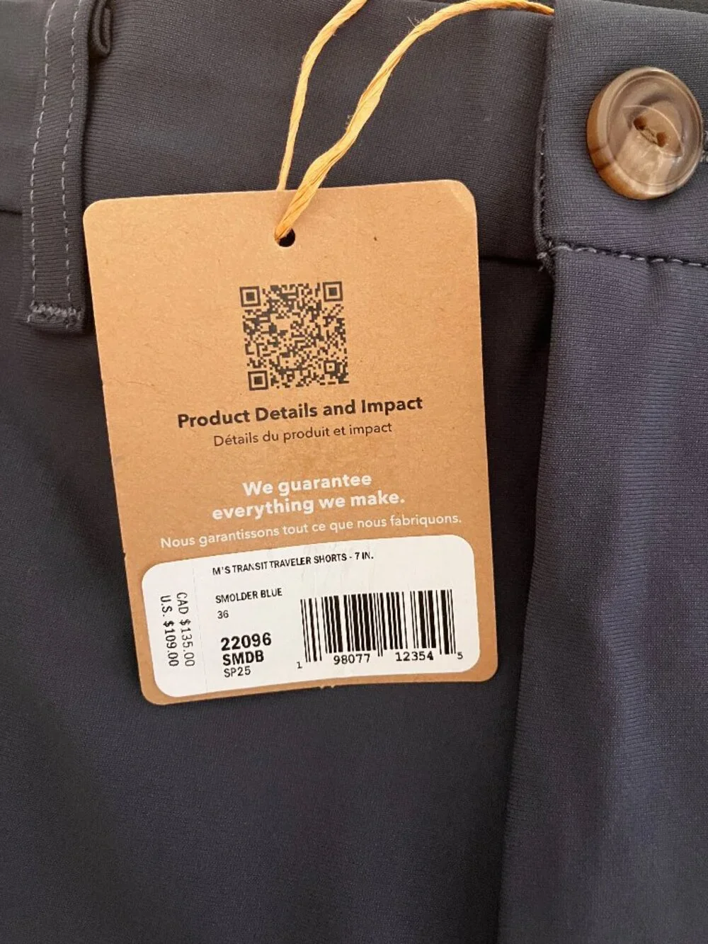 Patagonia Men's Transit Traveler Shorts Smolder 7